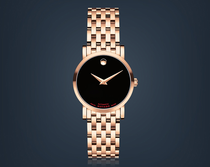 摩凡陀瑞红系列钢带自动机械手表女表商务经典瑞士表官方